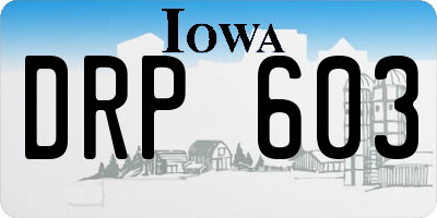 IA license plate DRP603