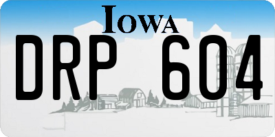 IA license plate DRP604