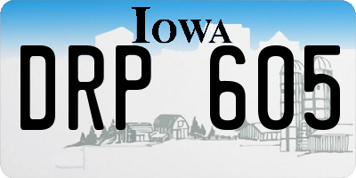 IA license plate DRP605