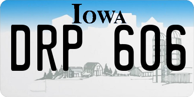 IA license plate DRP606