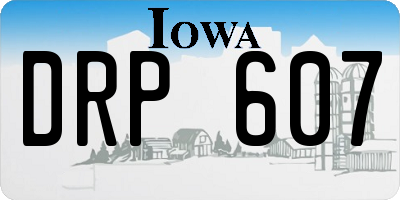 IA license plate DRP607