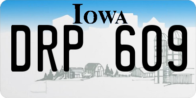 IA license plate DRP609