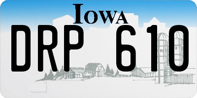 IA license plate DRP610