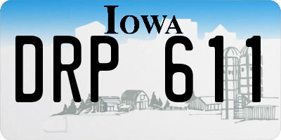 IA license plate DRP611