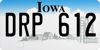 IA license plate DRP612