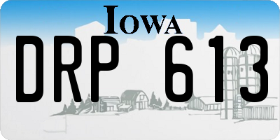 IA license plate DRP613