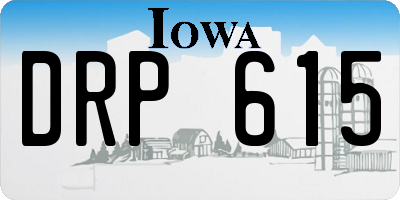 IA license plate DRP615