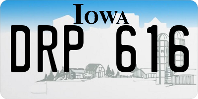 IA license plate DRP616