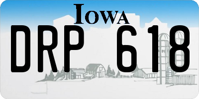 IA license plate DRP618