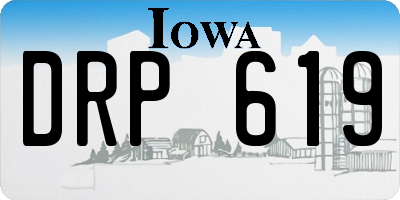 IA license plate DRP619