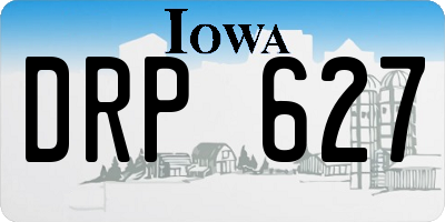 IA license plate DRP627