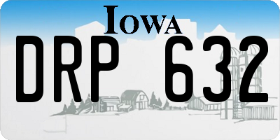 IA license plate DRP632