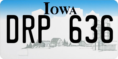 IA license plate DRP636