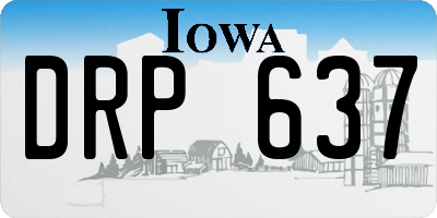 IA license plate DRP637