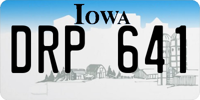 IA license plate DRP641
