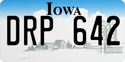 IA license plate DRP642