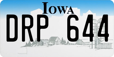 IA license plate DRP644