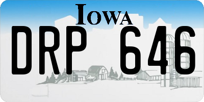 IA license plate DRP646