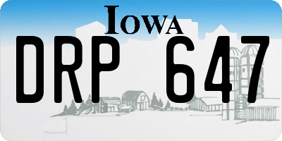IA license plate DRP647