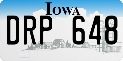 IA license plate DRP648
