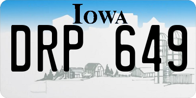 IA license plate DRP649