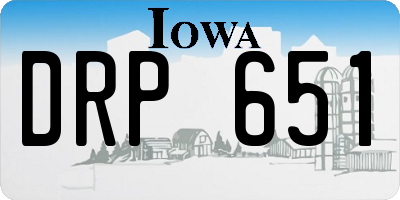 IA license plate DRP651
