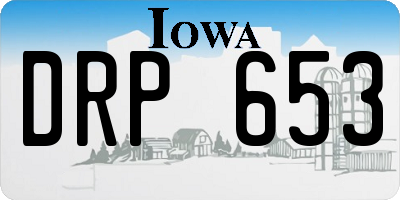 IA license plate DRP653