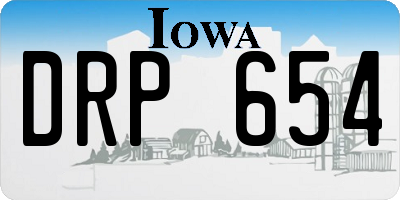 IA license plate DRP654