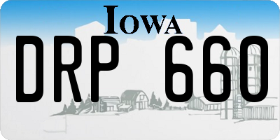 IA license plate DRP660
