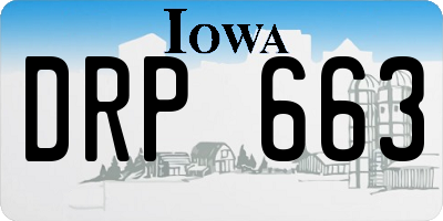 IA license plate DRP663