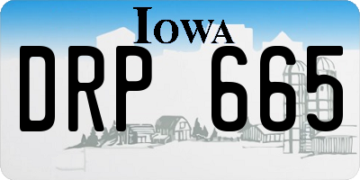 IA license plate DRP665