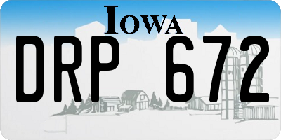 IA license plate DRP672