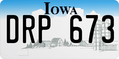IA license plate DRP673