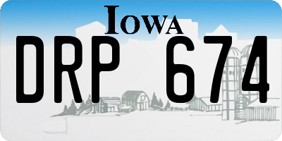 IA license plate DRP674