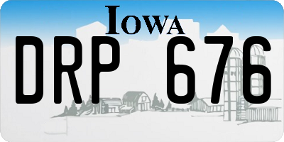 IA license plate DRP676