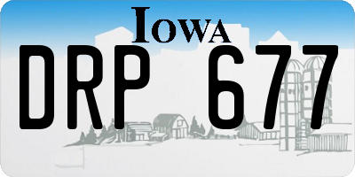 IA license plate DRP677