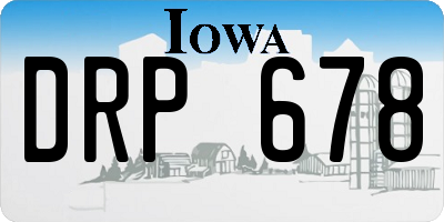 IA license plate DRP678