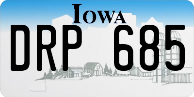 IA license plate DRP685