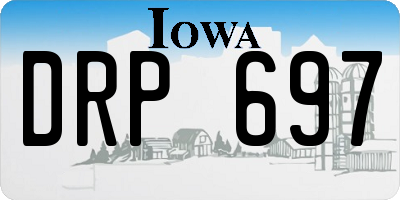 IA license plate DRP697
