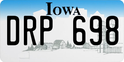 IA license plate DRP698