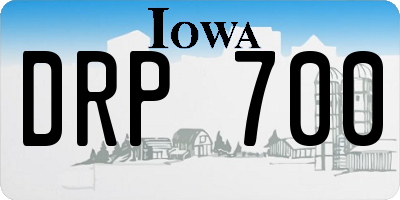 IA license plate DRP700