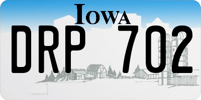 IA license plate DRP702