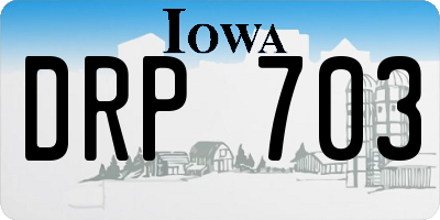IA license plate DRP703