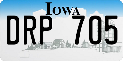 IA license plate DRP705