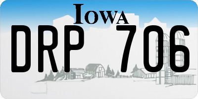 IA license plate DRP706