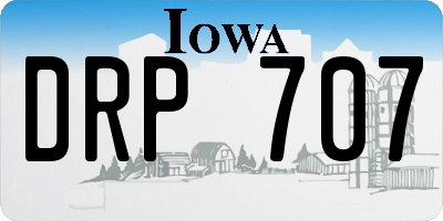 IA license plate DRP707
