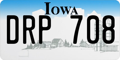 IA license plate DRP708