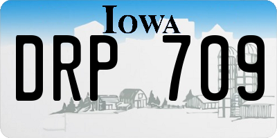 IA license plate DRP709