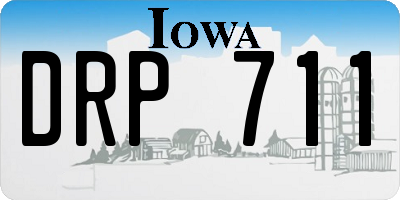 IA license plate DRP711