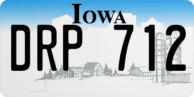 IA license plate DRP712